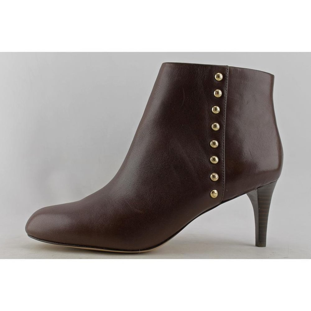 Coach Hickory Chestnut Leather Ankle Zip Boots - Picture 2 of 4